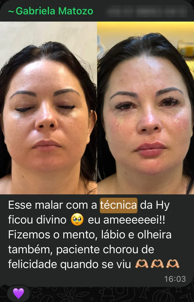Print do depoimento de Gabriela M. no grupo de alunas